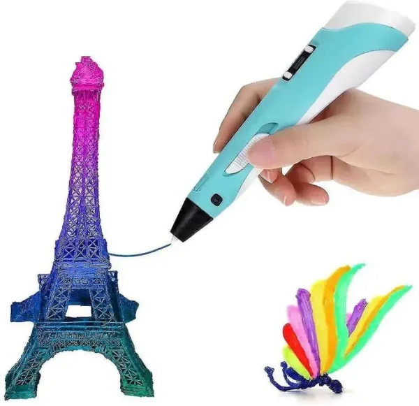 Stylo 3D amélioré pour enfants plus recharges de 3 couleurs