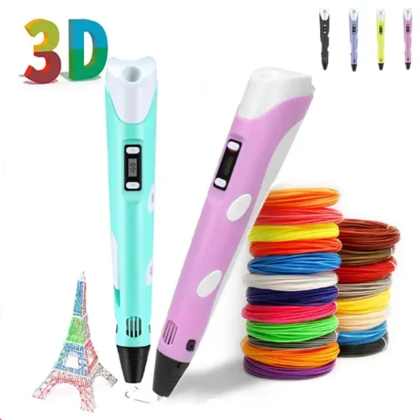 Stylo 3D amélioré pour enfants plus recharges de 3 couleurs – Image 7