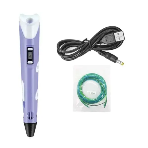 Stylo 3D amélioré pour enfants plus recharges de 3 couleurs – Image 3
