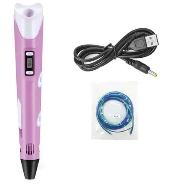Stylo 3D amélioré pour enfants plus recharges de 3 couleurs – Image 5